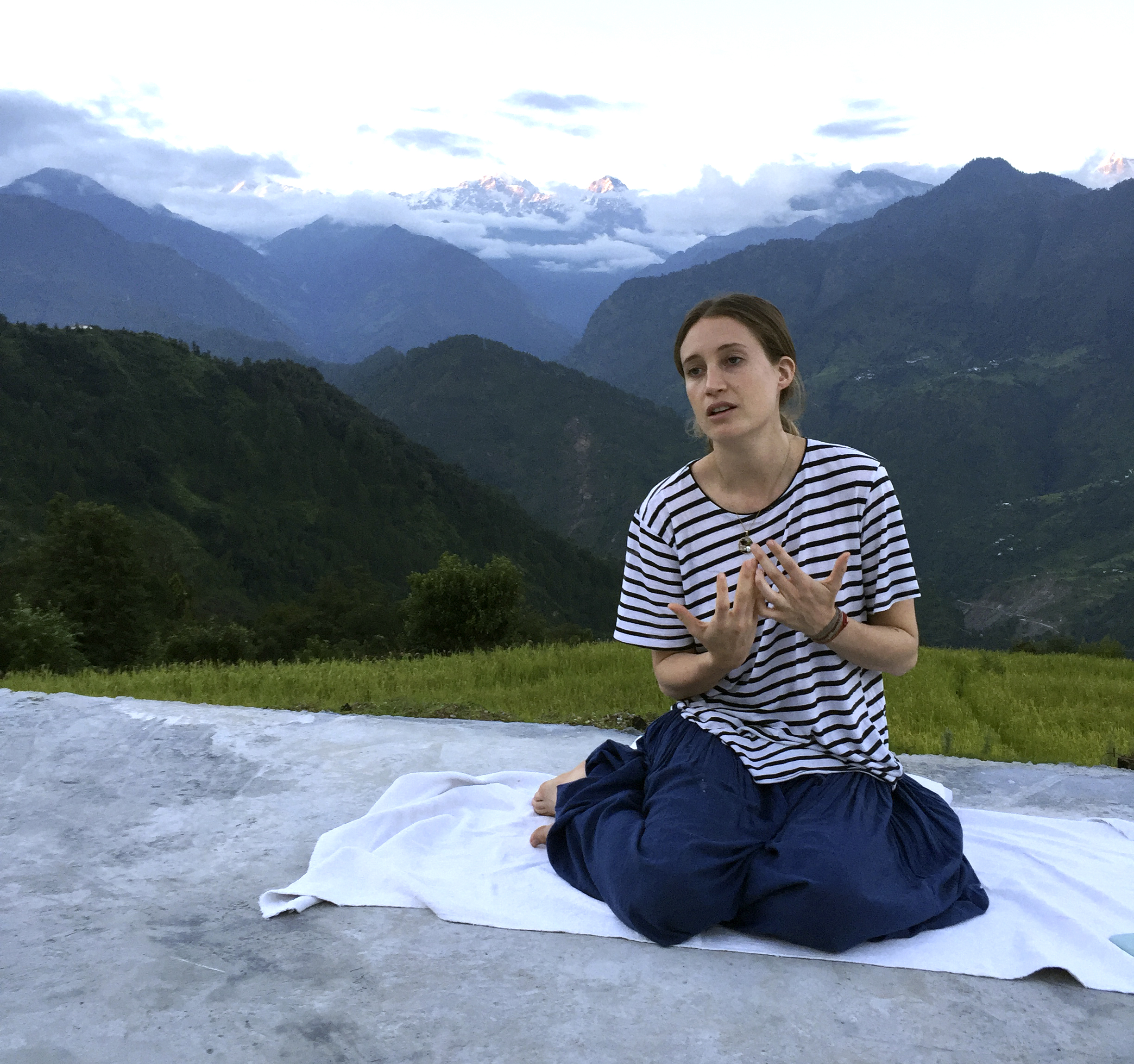 Laura Poole meditating